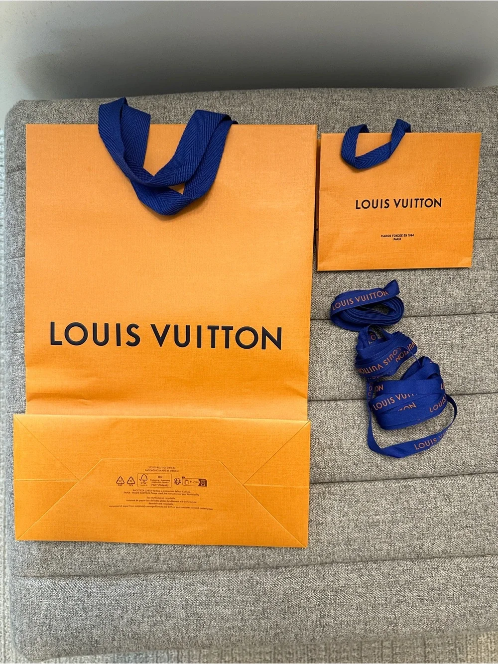 Lot of Authentic Empty Louis Vuitton Gift Box, bags, ribbons, drawer, Gucci box